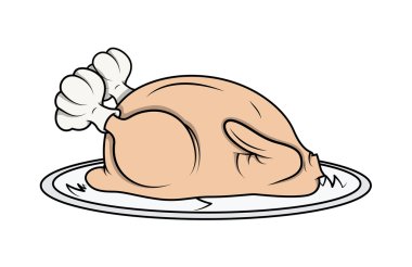 Şükran günü tavuk vektör