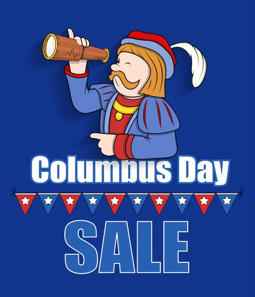 Columbus Day Sale Graphic — Stock Vector