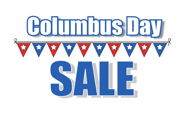Bannière vectorielle de vente de jour de Columbus — Image vectorielle