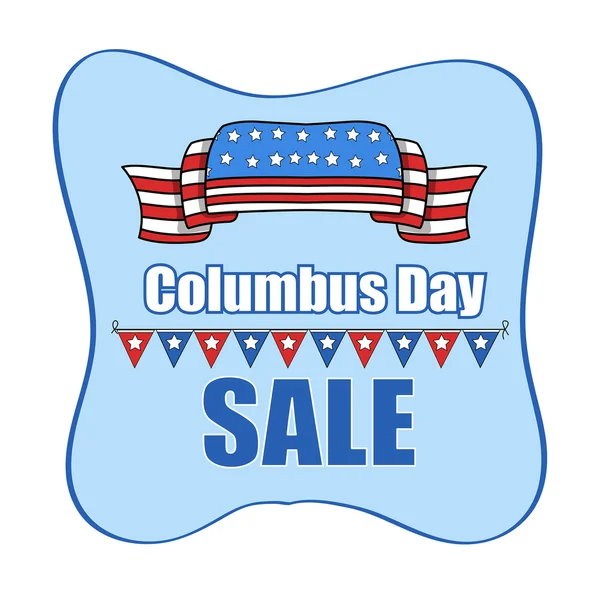 Columbus Day Sale Banner Vector — Stock Vector