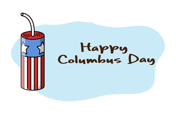 Happy Columbus Day Bomb Banner — Stock Vector