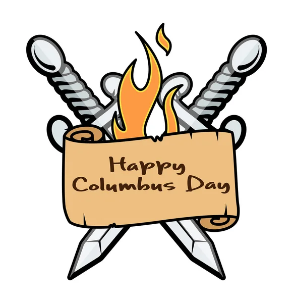 Happy Columbus Day Banner — Stock Vector