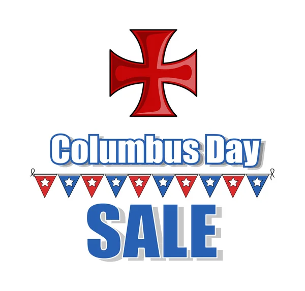 Columbus Day Sale Graphic Background — Stock Vector