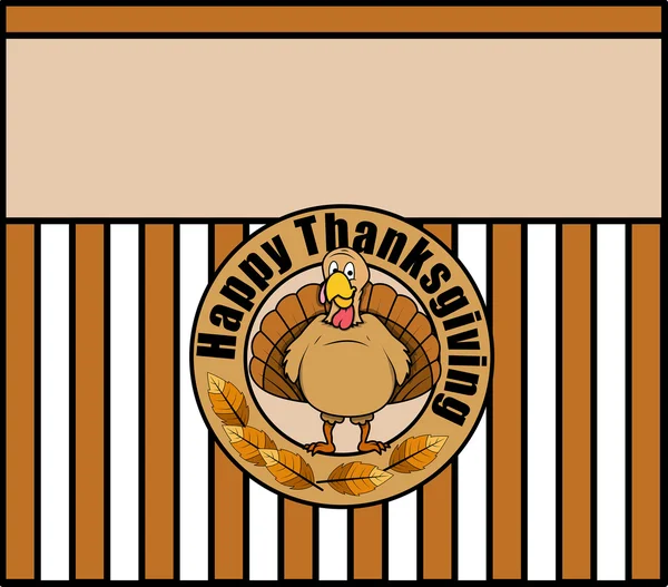 Thanksgiving Day Turkey Character Vector Background — Stock Vector