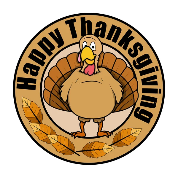 Thanksgiving Day Turkey Vector Banner — Stock Vector