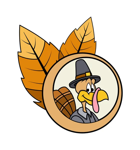 Happy Turkey Bird Vector carácter — Vector de stock