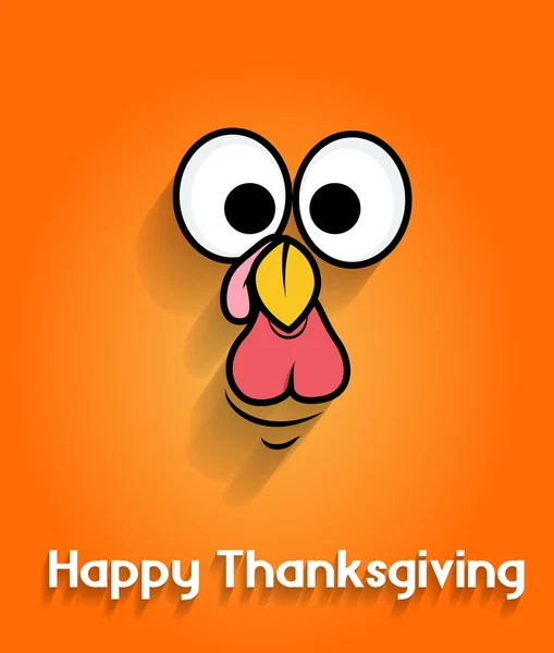 Visage effrayé Thanksgiving Salut — Image vectorielle