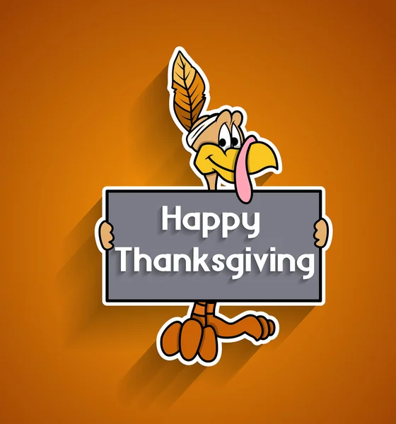 Bannière de salutation de jour de Thanksgiving — Image vectorielle