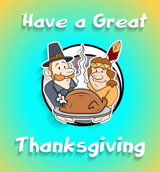 Jour de Thanksgiving Cartoon graphique vectoriel — Image vectorielle