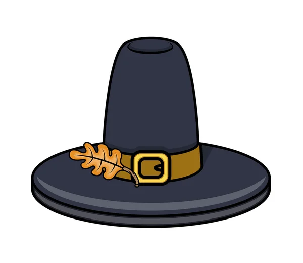 Sombrero con Vector de Hoja — Vector de stock