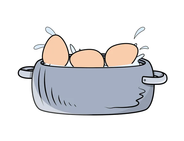 Canasta de huevos vectoriales — Vector de stock