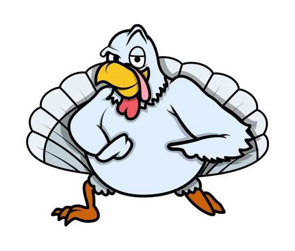 Ondeugende Turkije Bird karakter — Stockvector
