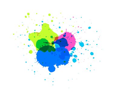 Retro renkli damla vektör