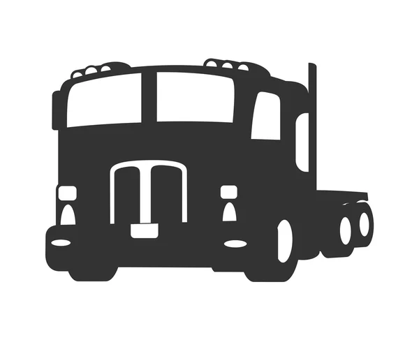 LKW schwarze Form — Stockvektor