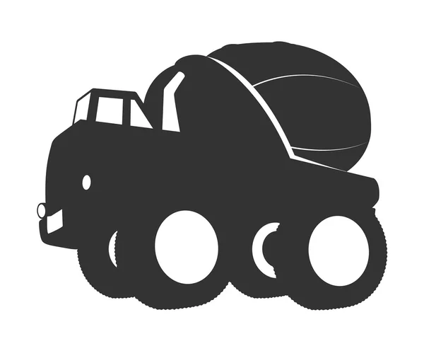 Forma del camion betoniera — Vettoriale Stock