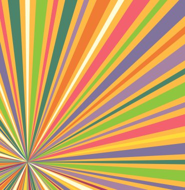 Renkli gökkuşağı vektör Sunburst