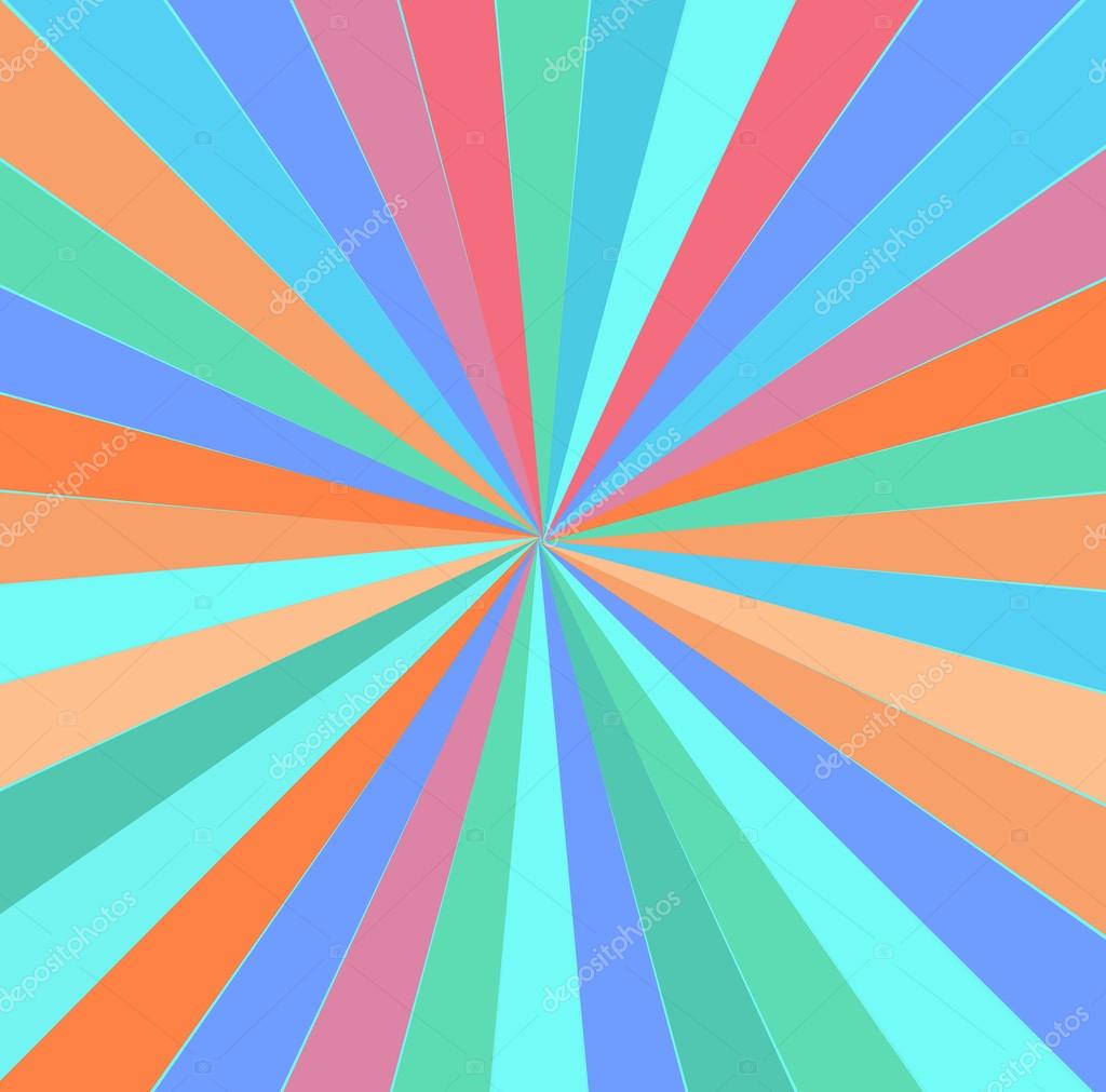 Download Vintage Rainbow Sunburst Background — Stock Vector ...