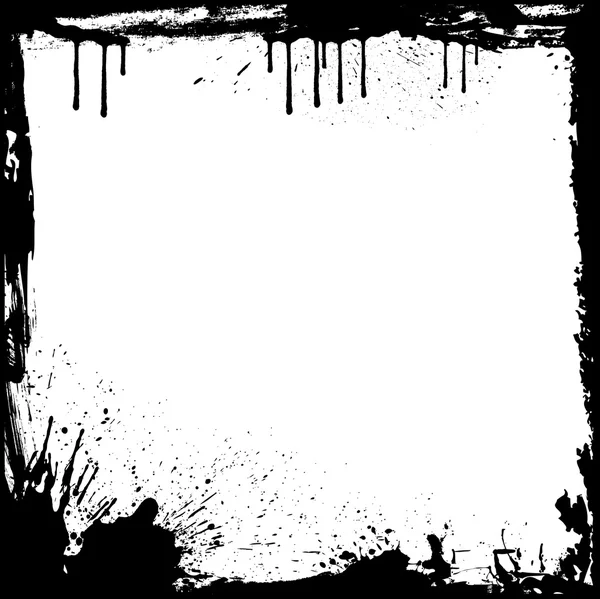 Grunge peinture éclaboussures cadre — Image vectorielle