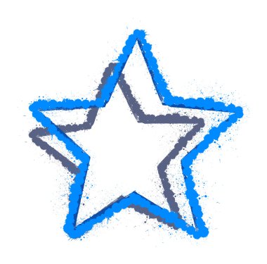 Grunge Yıldız tasarım şekli