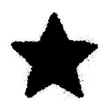Siyah şekil Grunge Yıldız
