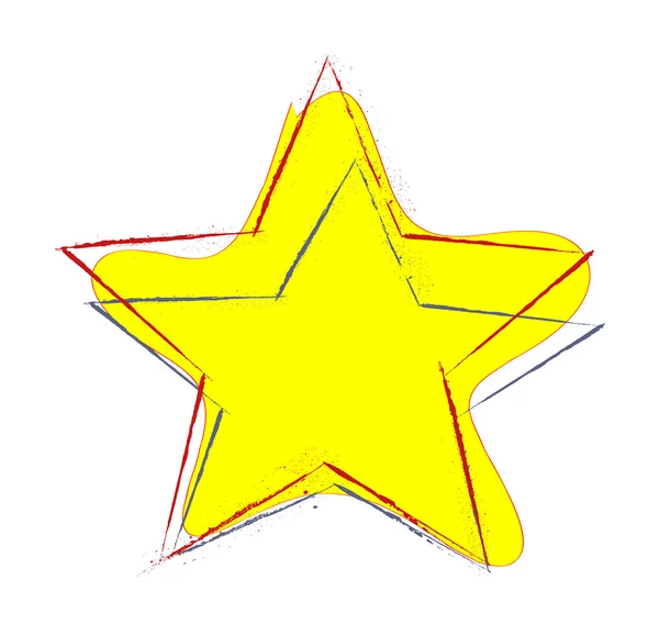 黄色の星 — ストックベクタ