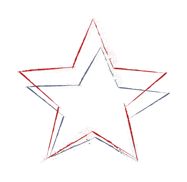 Vintage Stars Drawing — Stock Vector