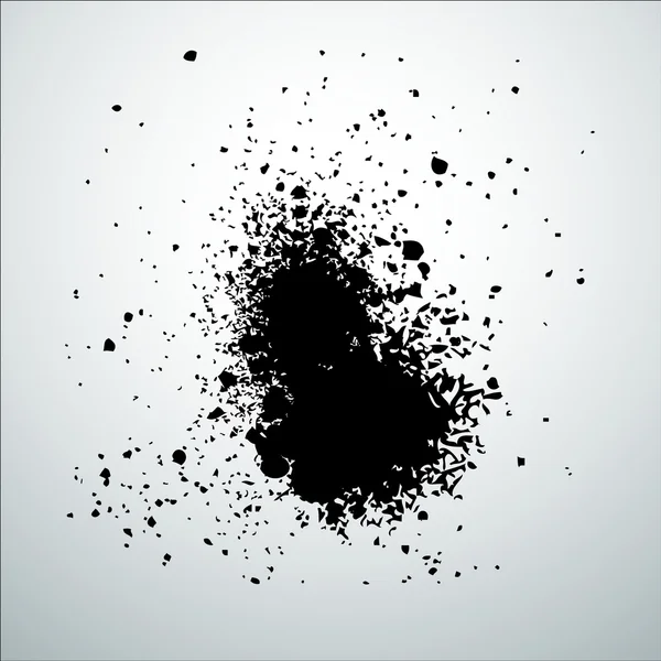 Grunge noir éclaboussure de fond — Image vectorielle