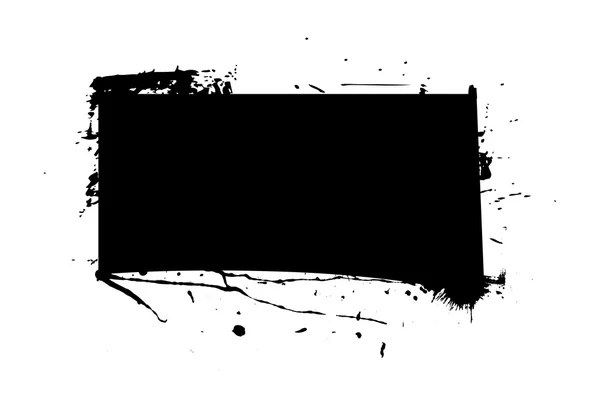 Banner Grunge de forma preta — Vetor de Stock