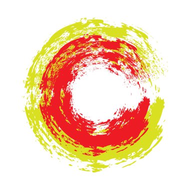 Grunge renkli daire