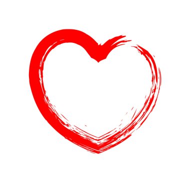 Kırmızı grunge kalp