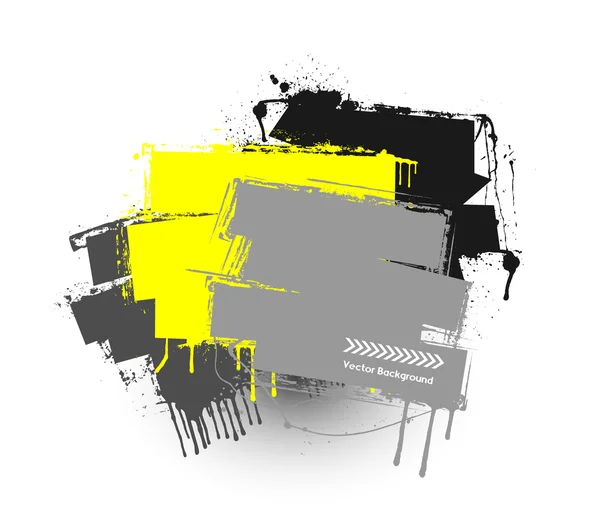 Bannière rayée Grunge colorée — Image vectorielle