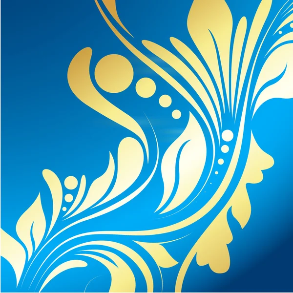 Golden Flourish Background — Stock Vector