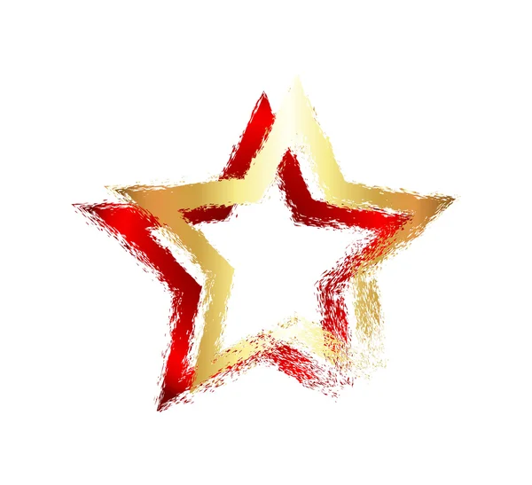 Grunge estrella de oro — Vector de stock