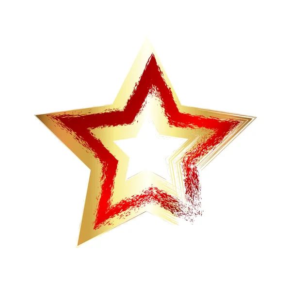 Grunge estrella de oro — Vector de stock