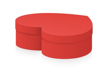 Kalp hediye kutusu vektör