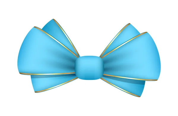 Gold bow. Gift present golden shiny ribbon. Vector (1822361)