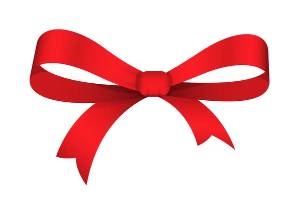 Red Ribbon Bow — Stock Vector