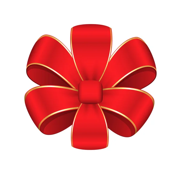 Ruban rouge noeud — Image vectorielle
