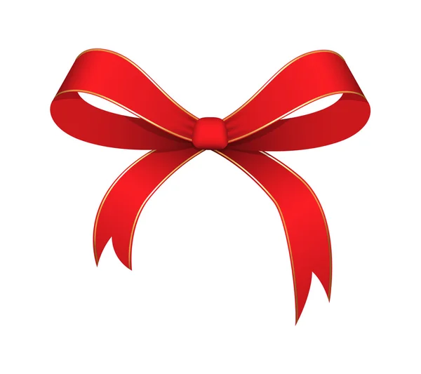 Ruban rouge noeud — Image vectorielle