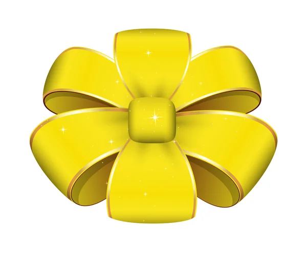 Gelbe Schleife — Stockvektor