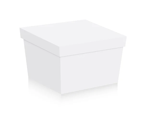 Vetor de caixa de presente vintage branco — Vetor de Stock