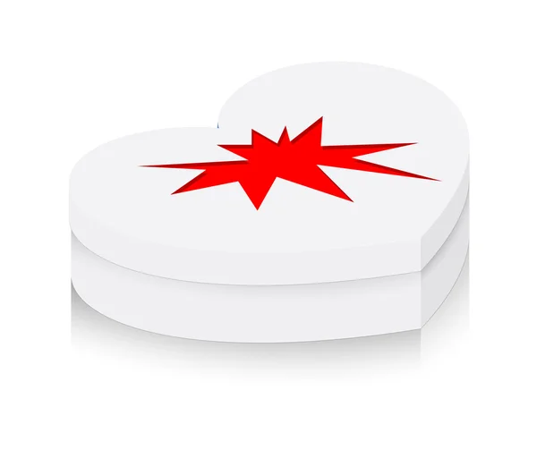 Kırık kalp hediye kutusu vektör — Stok Vektör