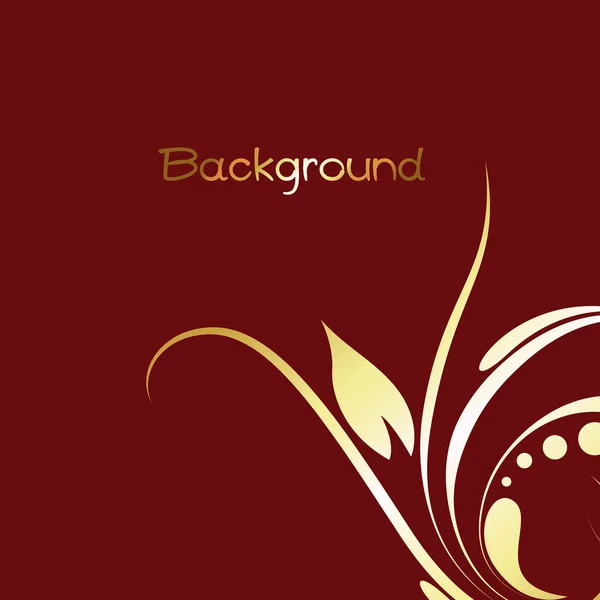 Golden Flourish Background — Stock Vector