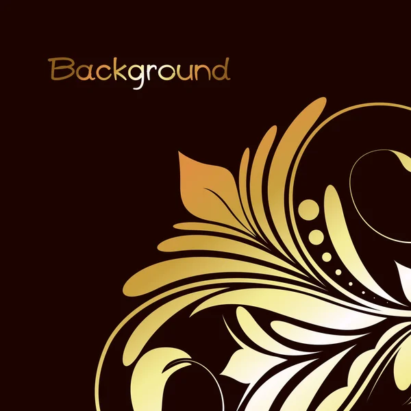 Golden Flourish arrière-plan — Image vectorielle