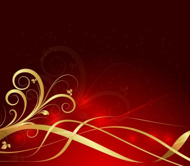 Dalgalı çiçek Sparkles arka plan