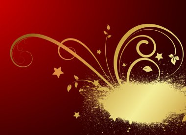 Grunge altın güzelleşmek afiş