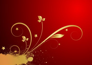 Grunge güzelleşmek altın afiş