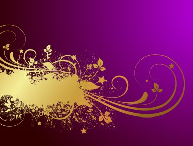 Grunge güzelleşmek altın afiş