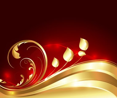 Dalgalı altın güzelleşmek arka plan parıldıyor