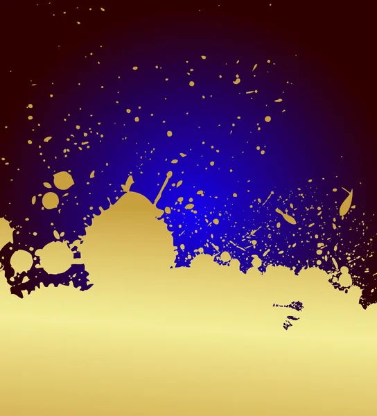 Grunge Golden Blot Fondo — Vector de stock